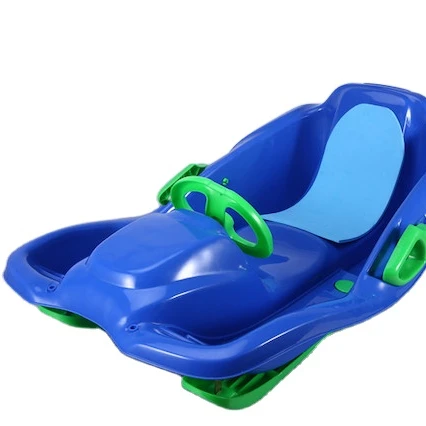 Wholesale factory price snow sports kids adults straight slippery toboggan sled plastic snow sledge Solo product