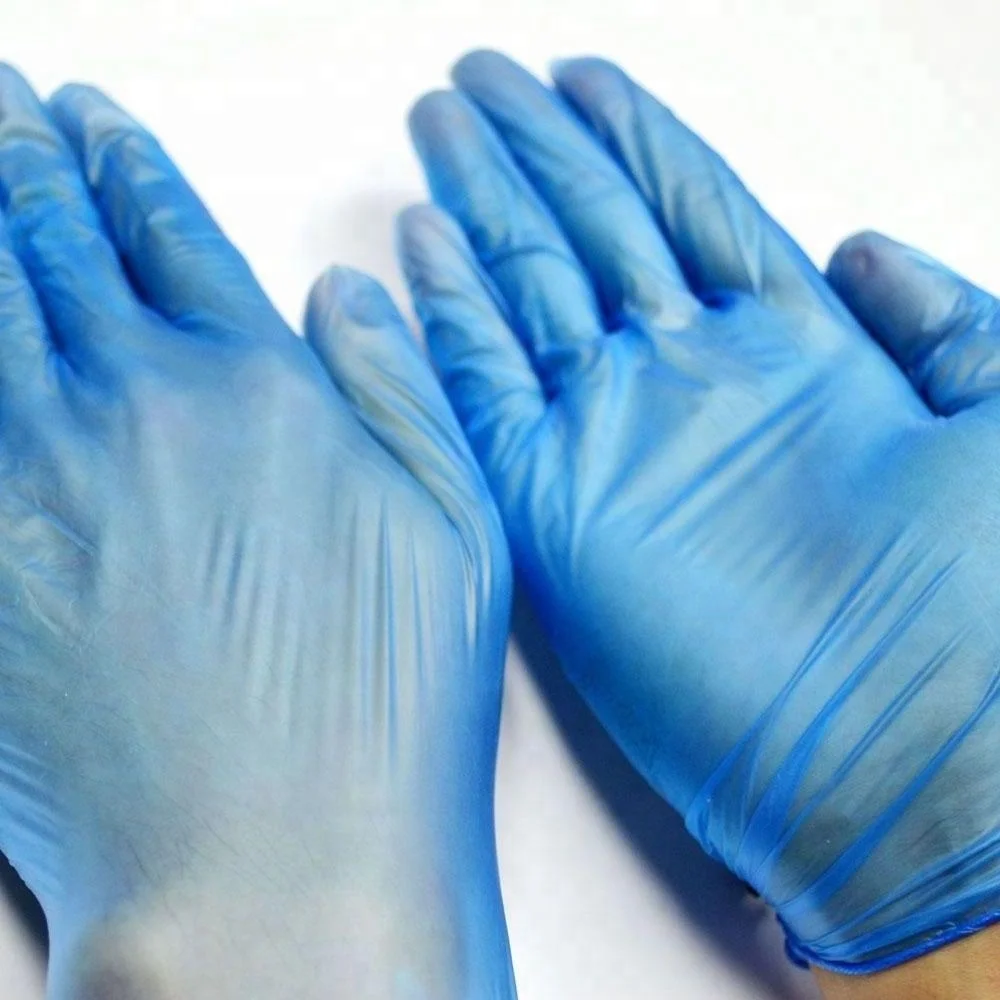 Disposable colored food grade pvc vinyl gloves guantes de vinilo