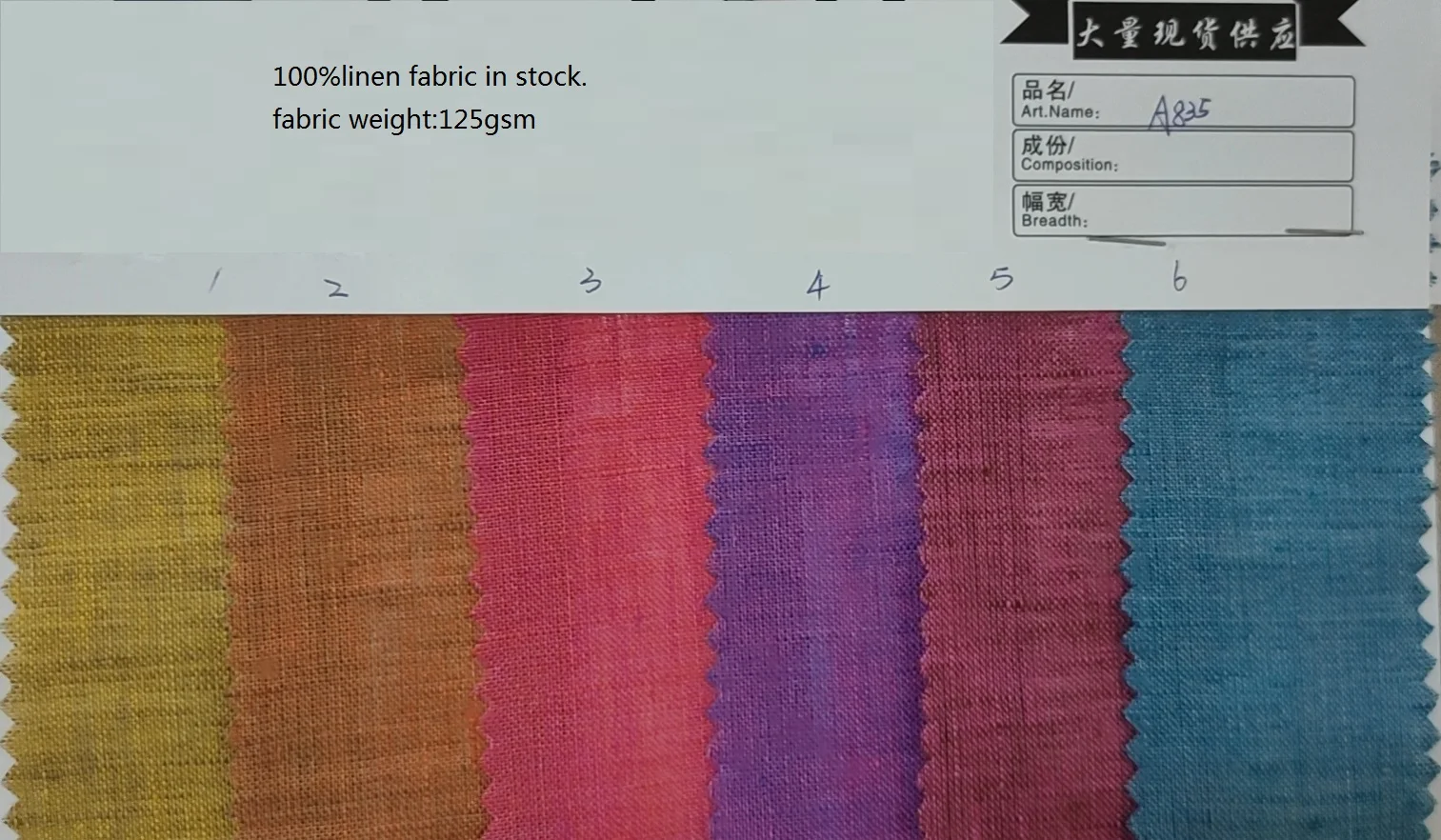 
100% linen /; cotton /viscose fabric in stock 