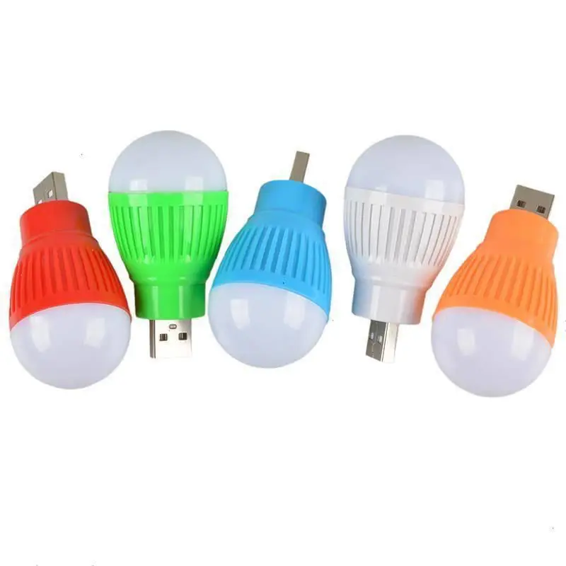 Portable Outdoor LED Light Emergency Bulbs 5W Colorful USB Bulb Mini Night Lamp