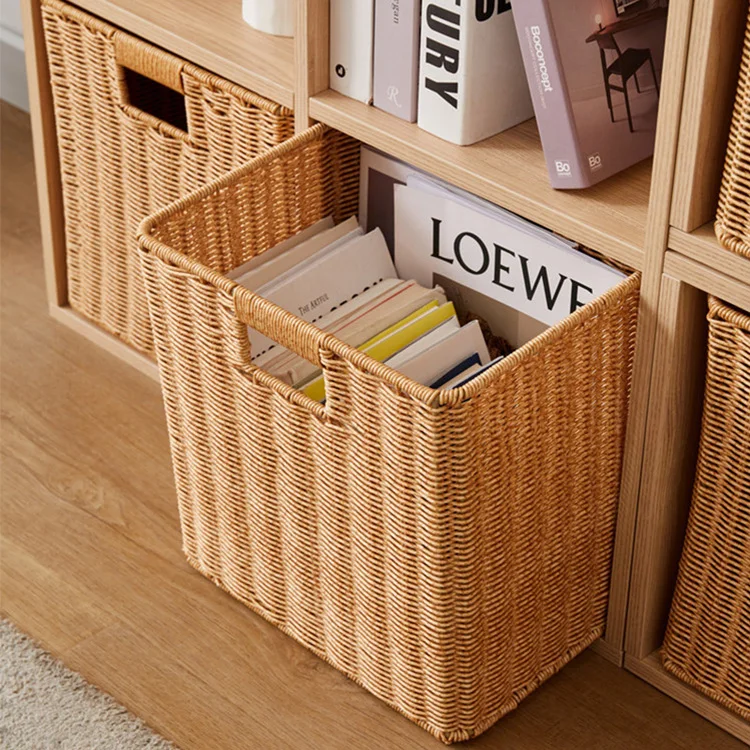 Распродажа, оптовая продажа, плетеный из ротанга, изящный и долговечный органайзер для хранения одежды, корзины для хранения для дома