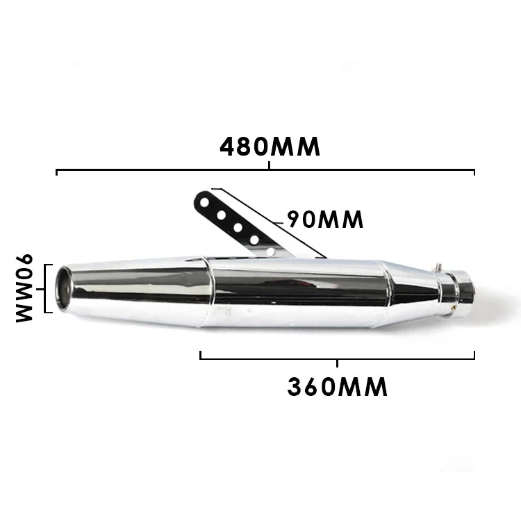 Universal vintage motorcycle exhaust