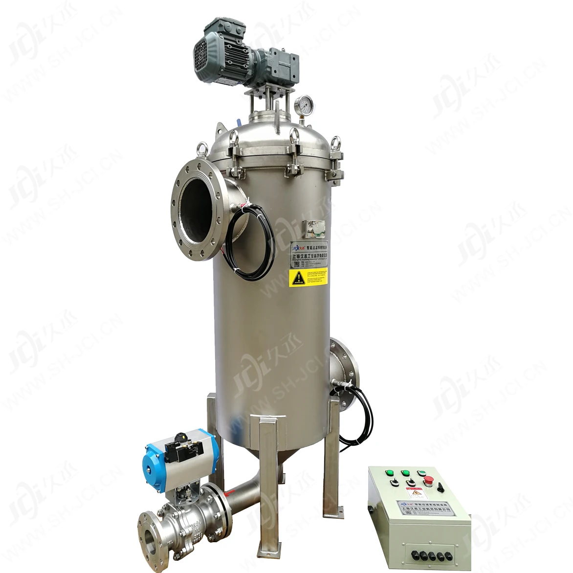 industrial water filtration mechanical internal scraping automatic self cleaning filter
