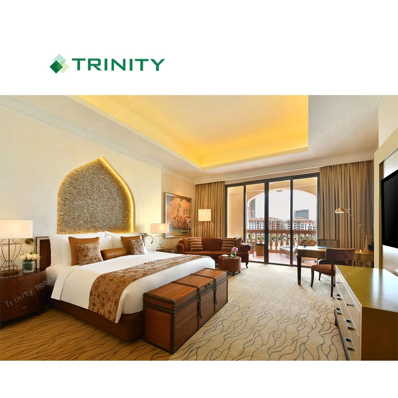 Custom Made High End 5 Star Modern Hotel Bedroom Set Luxury Hotel Room Furniture Package For Sale