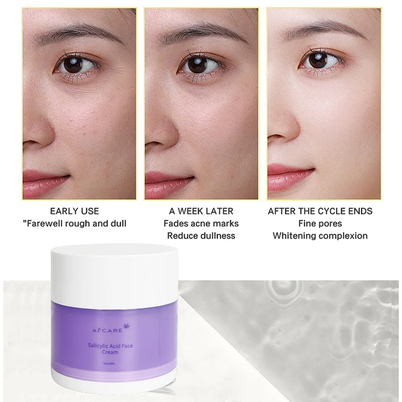 Private Label Face Cream Revitalizing Collagen Salicylic Acid Cream For Face Natural Whitening Facial Cream