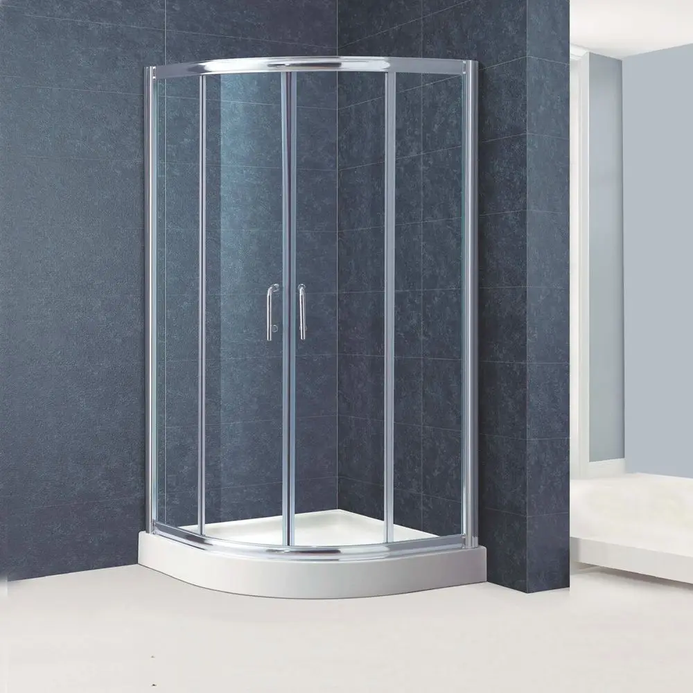 Luxury Design Arc-Shape Shower Cabin For Bathroom Aluminium Alloy Framed Sliding Shower Enclosure