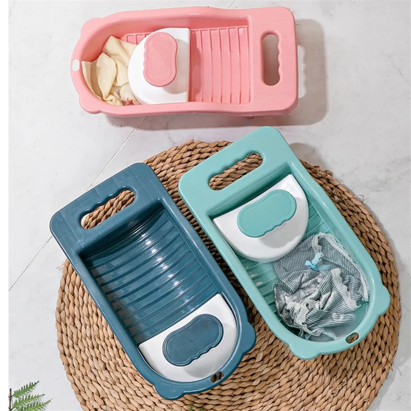 Portable Laundry Washing Board with Handle Washing Scrub Board Non-skid Clothes Scrub Boards Clothes Cleaning Tools for Home