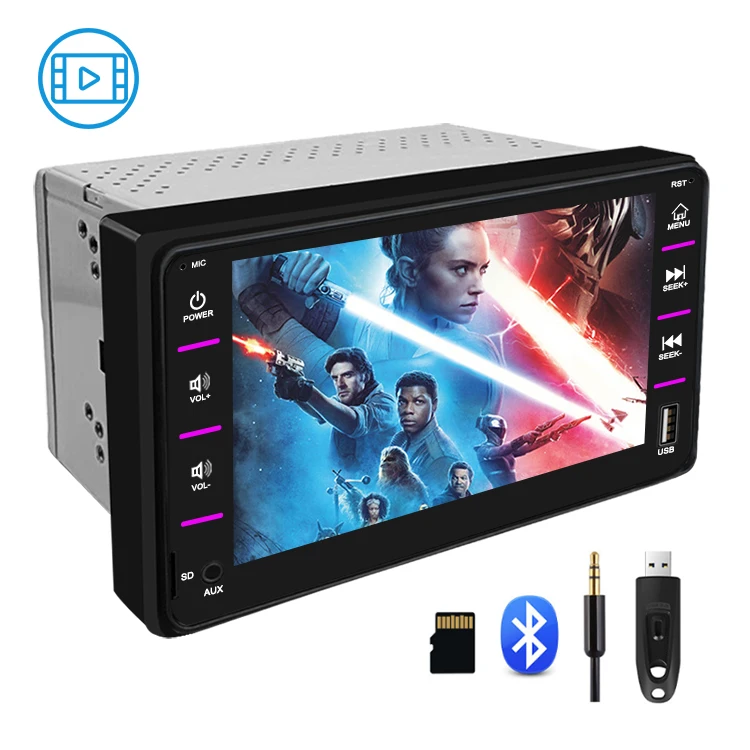 7 inch 2 dinBT mirror link usb universal car mp5 radio for Toyota corolla