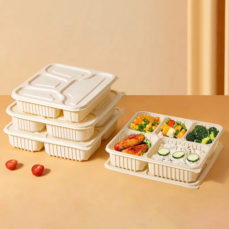 Compostable Disposable Corn Starch Food Container Cornstarch Takeout Takeaway Lunch Box Food Container