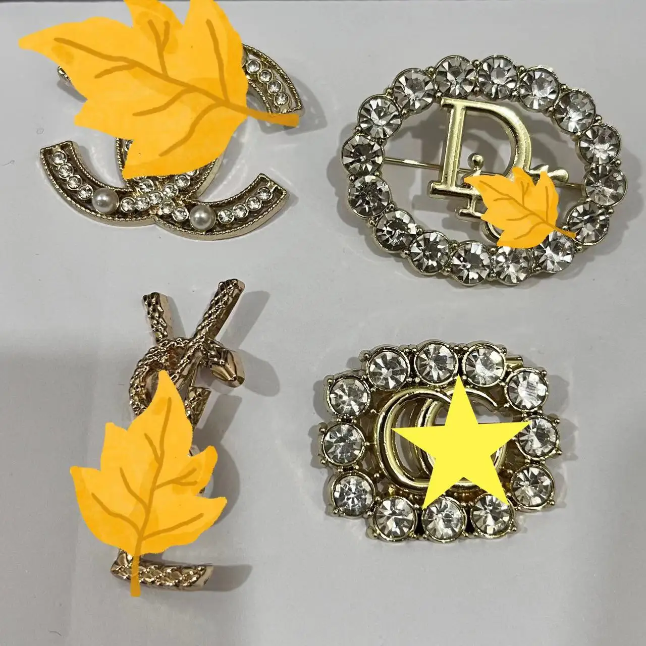 Fashion Luxury Brand Name Inspired DesignerJewel ry Cc Broaches Pin Brooch Broches For Women Girls