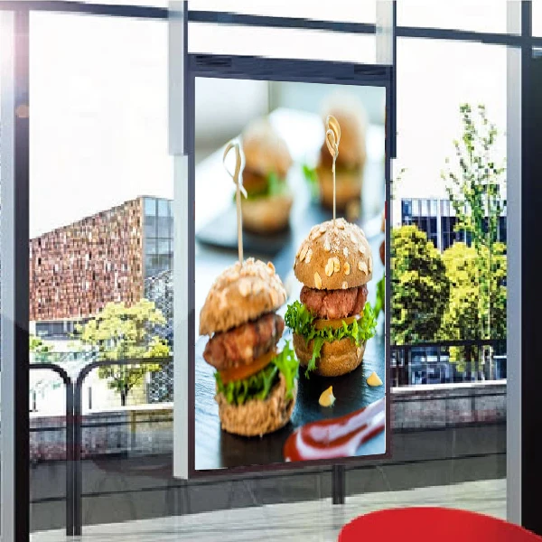 High brightness 65 inch advertising display screen window facing Shop Window screen lcd display