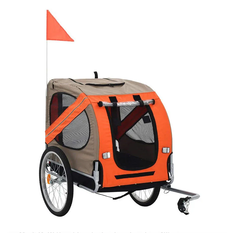 Dog Bicycle Trailers Foldable 2-in-1 Pet Stroller and Trailer Doggy Ride Luggage Large Dog Carry Pet Bike Trailer