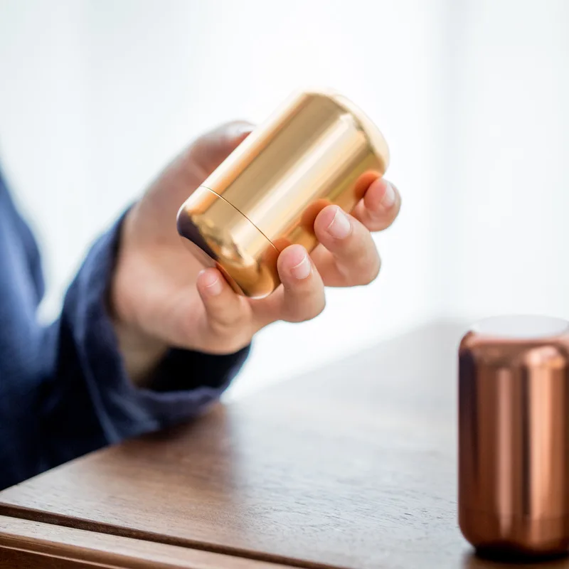 Wholesale printing gold tea aluminum containers eco friendly seal coffee tin can matcha jar aluminum container with lid