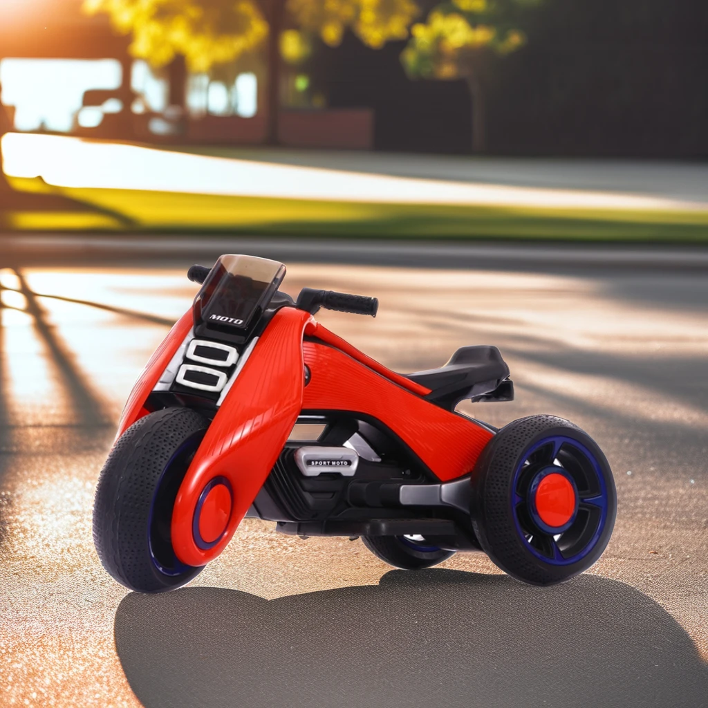 Lovely Kids Ride-on 6V 4.5A Electric Battery Motorcycle Unisex Plastic Toy with Music Player for 2-6 Years Old Girl