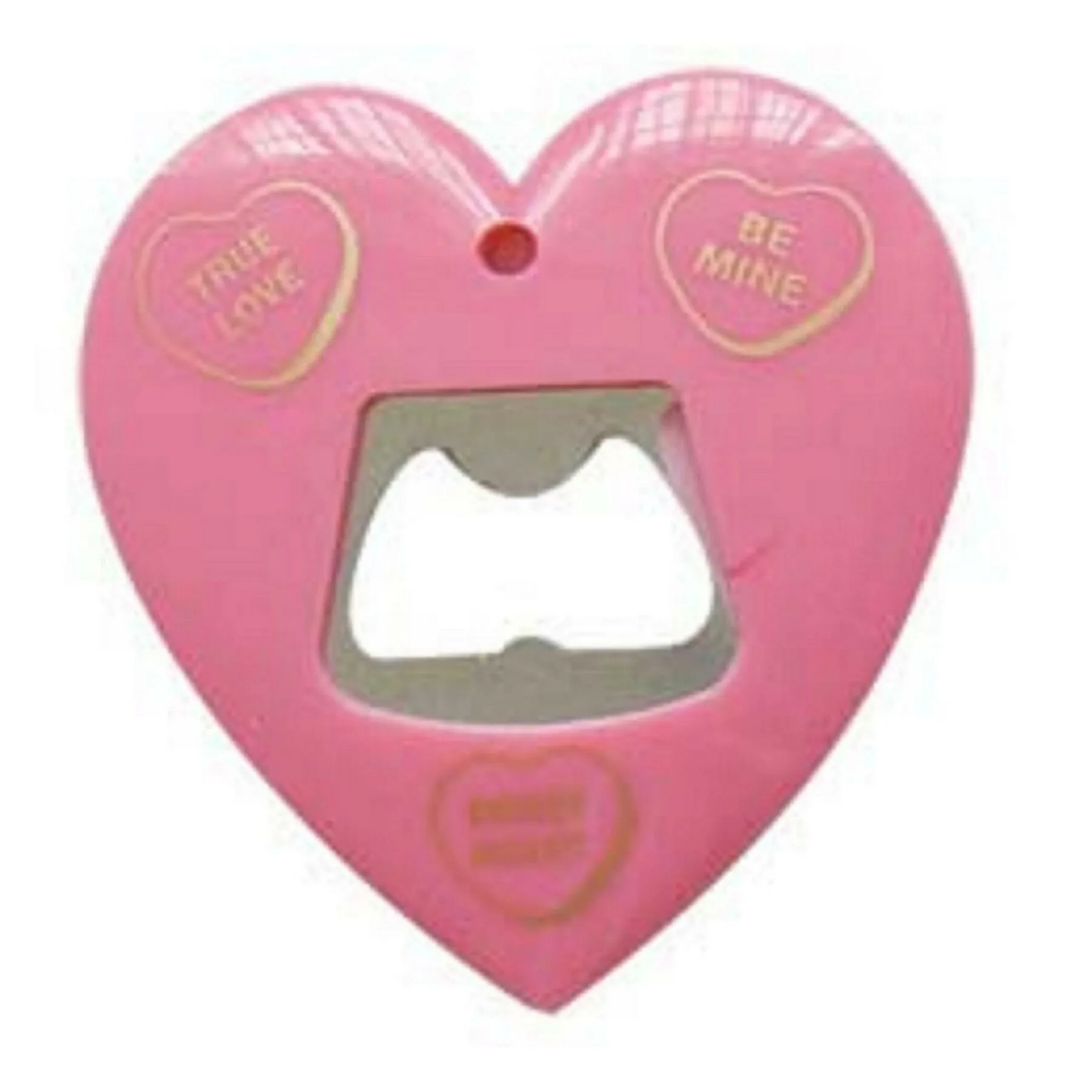 OEM Printed Heart Bottle Opener with Magnet Key Ring