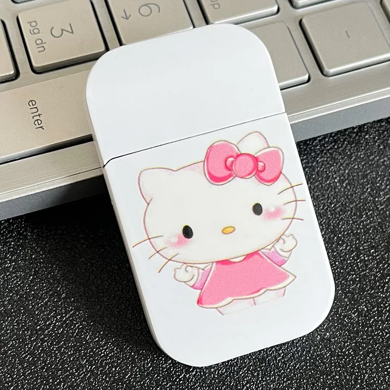 Зажигалка с розовым пламенем Hello Kitty ветрозащитная зажигалка милая Kuromi для девочек