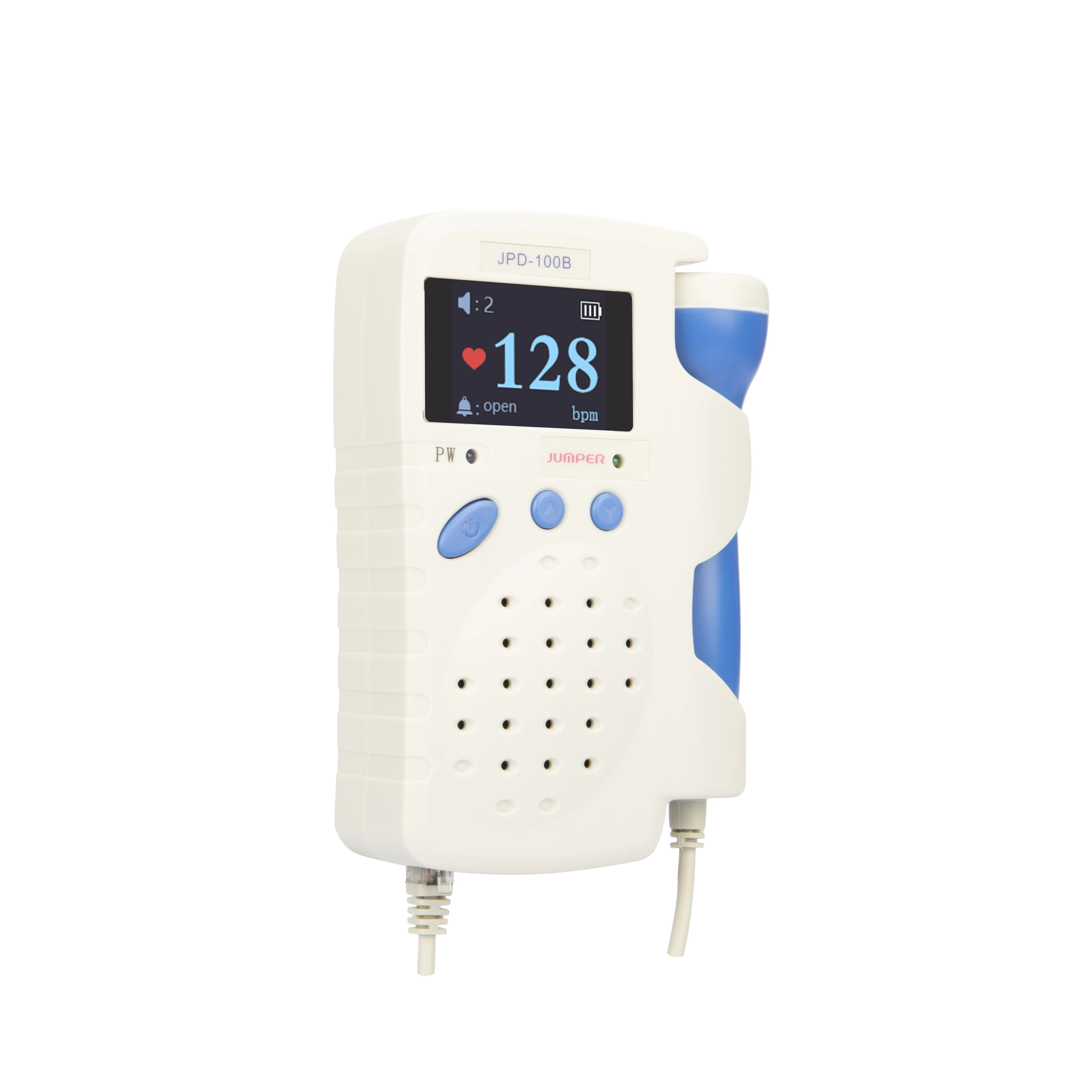 JUMPER JPD-100B Amazon Hot Sells CE TFT Screen Household Detection Baby Heartbeat  Chargeable Pocket Fetal Doppler