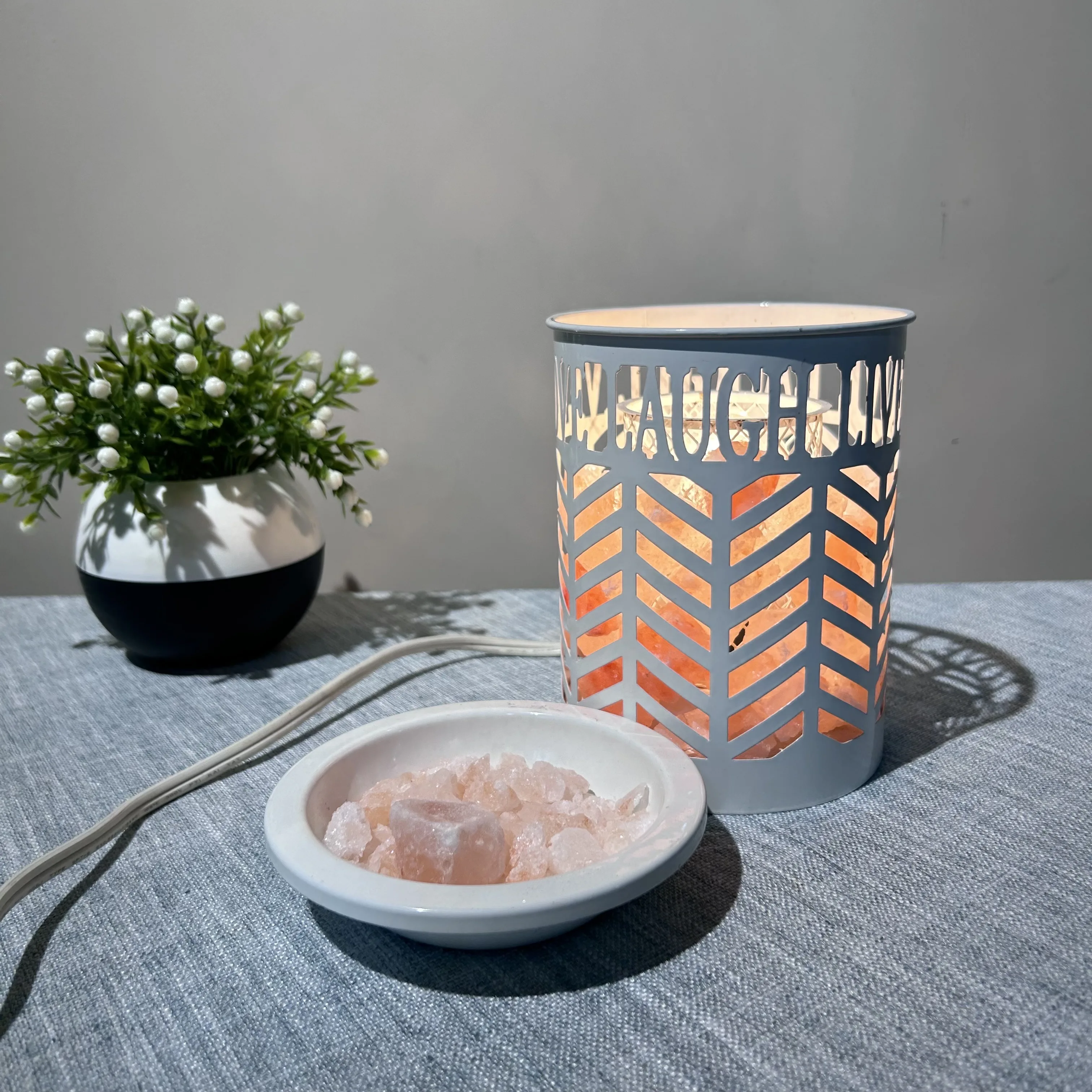 Home Design Decoration Salt Lamp Geometry Natural Himalayan Salt Lamp Salt Night Light Soft And Sweet Design