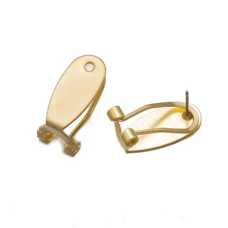 China Supplier fashion gold color metal earring clip post with pin back for jewelry findings Components Earring Post Ear Studs