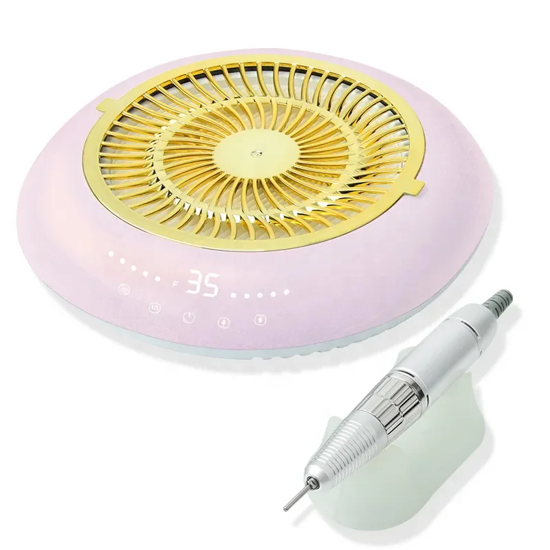 2 in 1 Multi-functional 60W Electric Nail Dust Collector with Touch Screen Nail Vacuum Cleaner Electric Nail Drill Machine