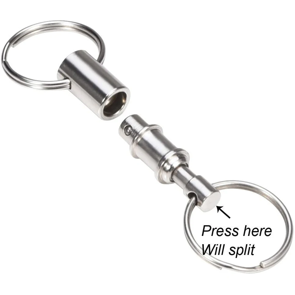 2021 Hot Sale Custom Metal Detachable Pull Apart Self Defense Quick Release Keychain