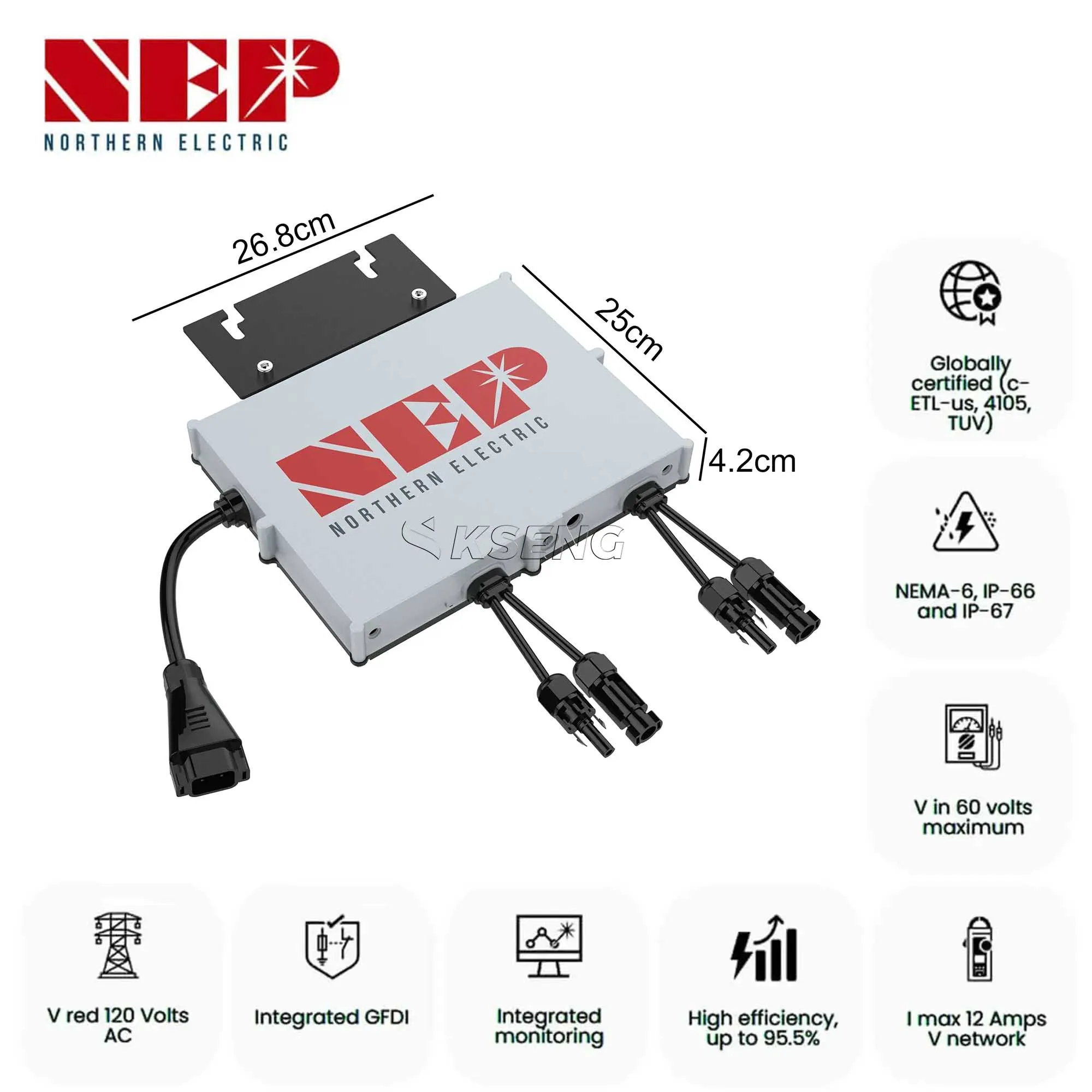 Ready stock northern electric power nep micro inverter BDM-800 800w on grid solar panel microinverter