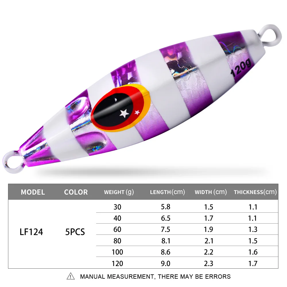 NWERGY Metal Jig Lures Obsession 30g 40g 60g 80g 100g 120g Fishing Lure Zinc Alloy Slow Metal Jigs  For Saltwater Freshwater