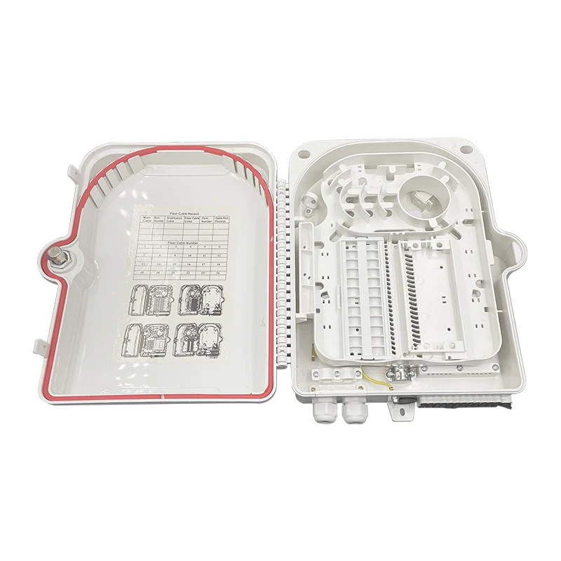 NEW Type 24 Core optical fiber distribution box 4 in 24 out optical fiber protection box ABS material 24 cores fiber splice box