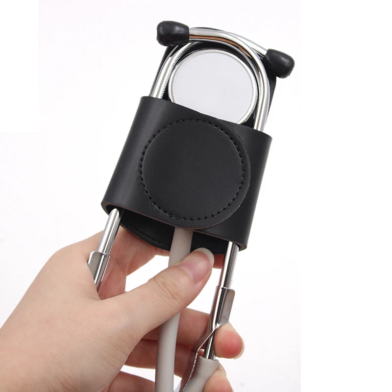 Stethoscope Holder Hip Clip with Magnetic Closure PU Leather Stethoscope Tape Holder