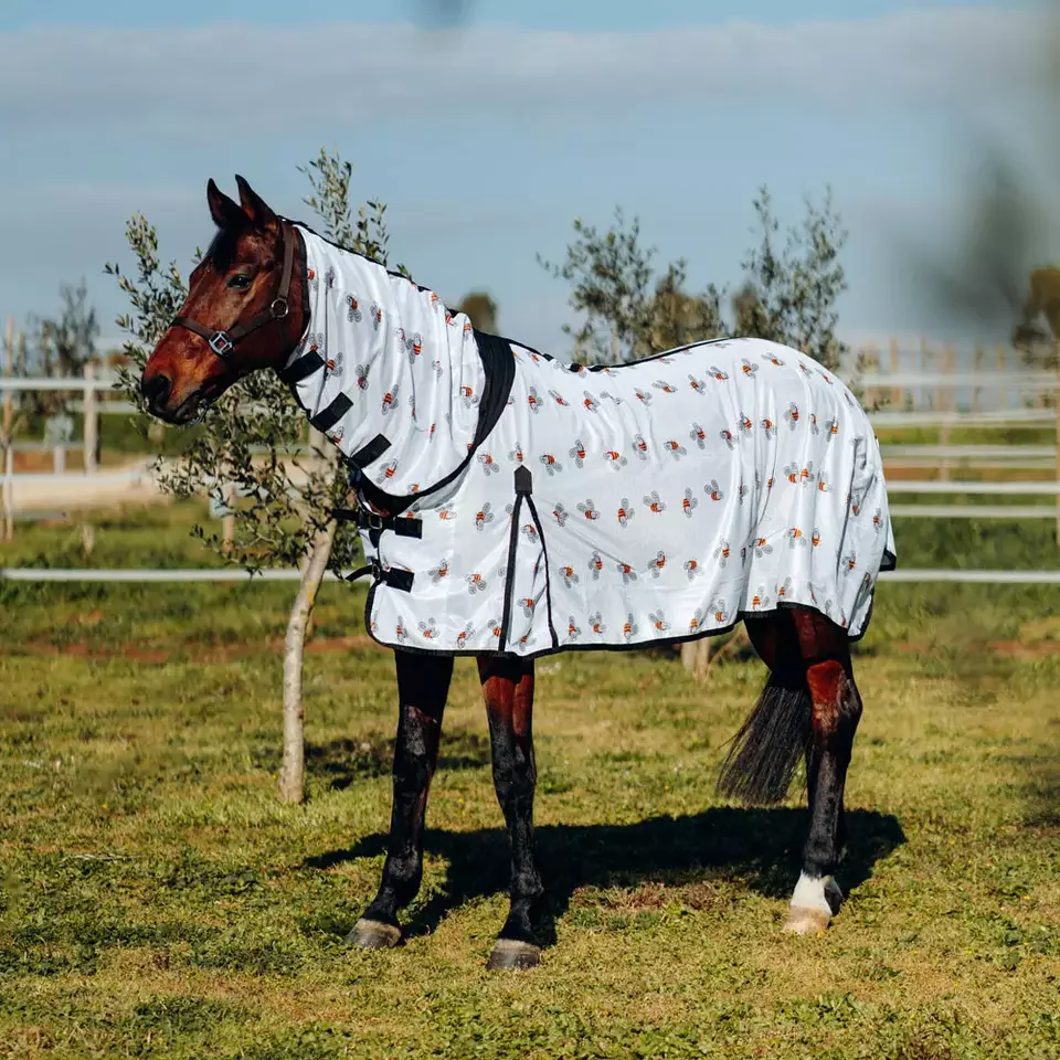 Hooded Fly Horse Bag Summer Customized Wholesale Price Comfortable Horse Rugs