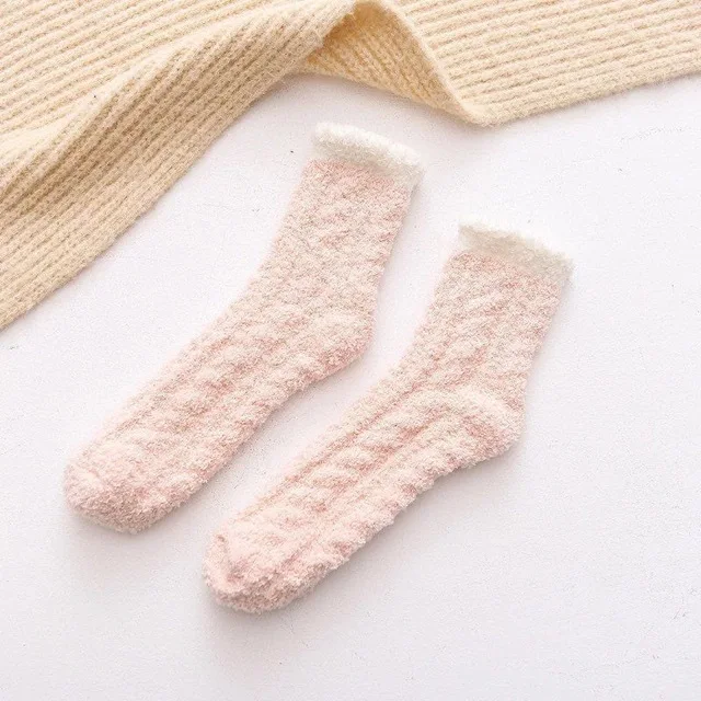 Unisex women winter women luxury custom cute cozy fuzzy fluffy slipper socks with grip
