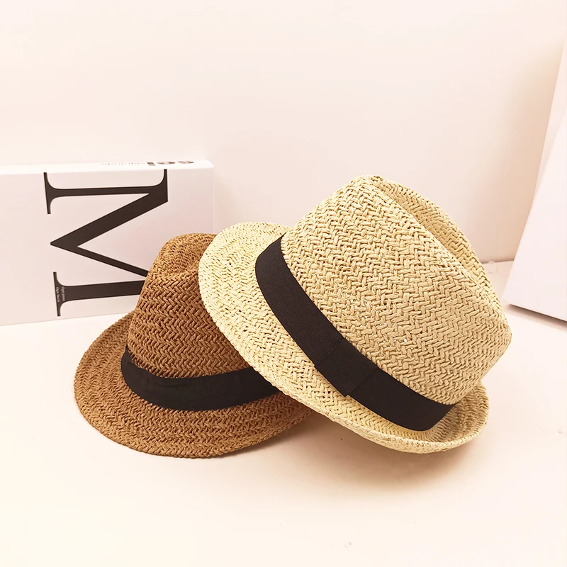 Mens Fedora Paper Straw Beach Cowboy Panama Bucket Oversized Foldable Fedora Straw Hat