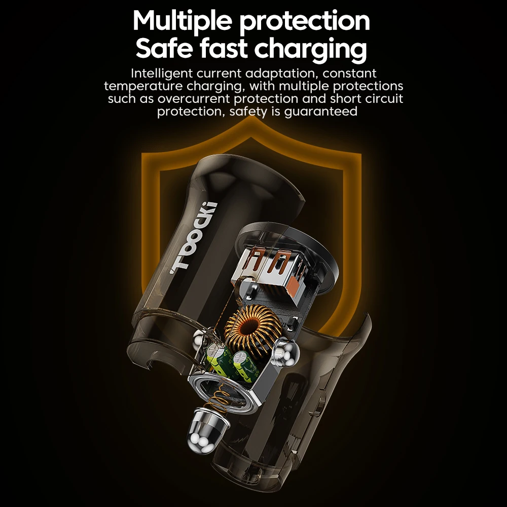 OEM wholesale price  dual port 2a fast charging usb adapter portable car charger volt usb charger