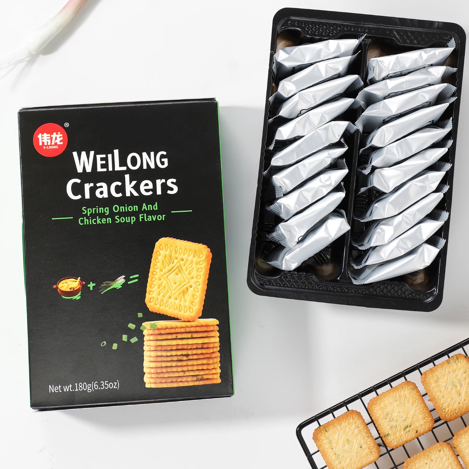 OEM New Cheap Biscuits Round Shape Chicken Soup Flavor Cookies Delicious Snacks