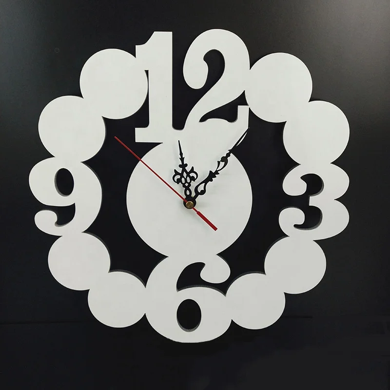 Сублимационные часы из ДВП 30 см круглые деревянные