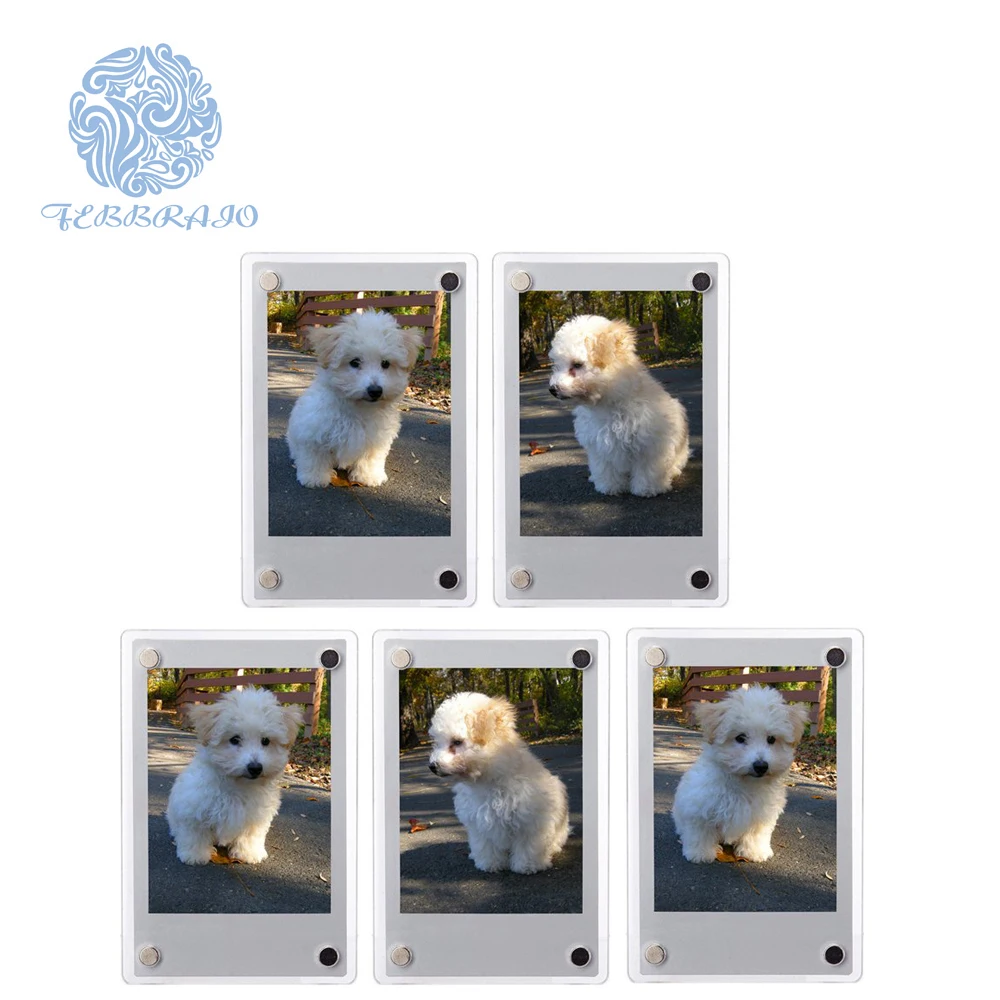 Прозрачная магнитная рамка для фотографий fujifilm instax mini пленка холодильника и