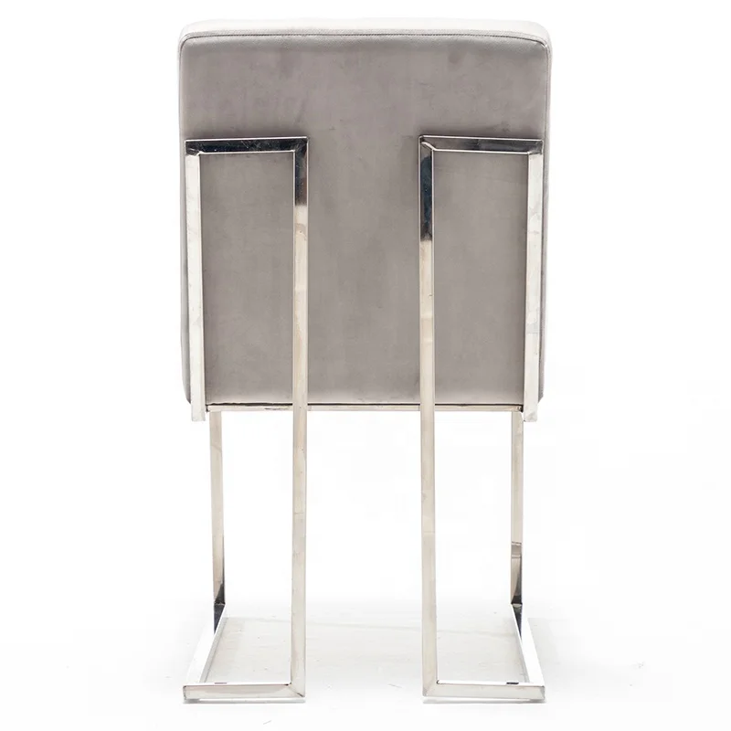 
Modern Luxury Upholstered Soft Back Velvet Dining Room Chair With Metal Leg 