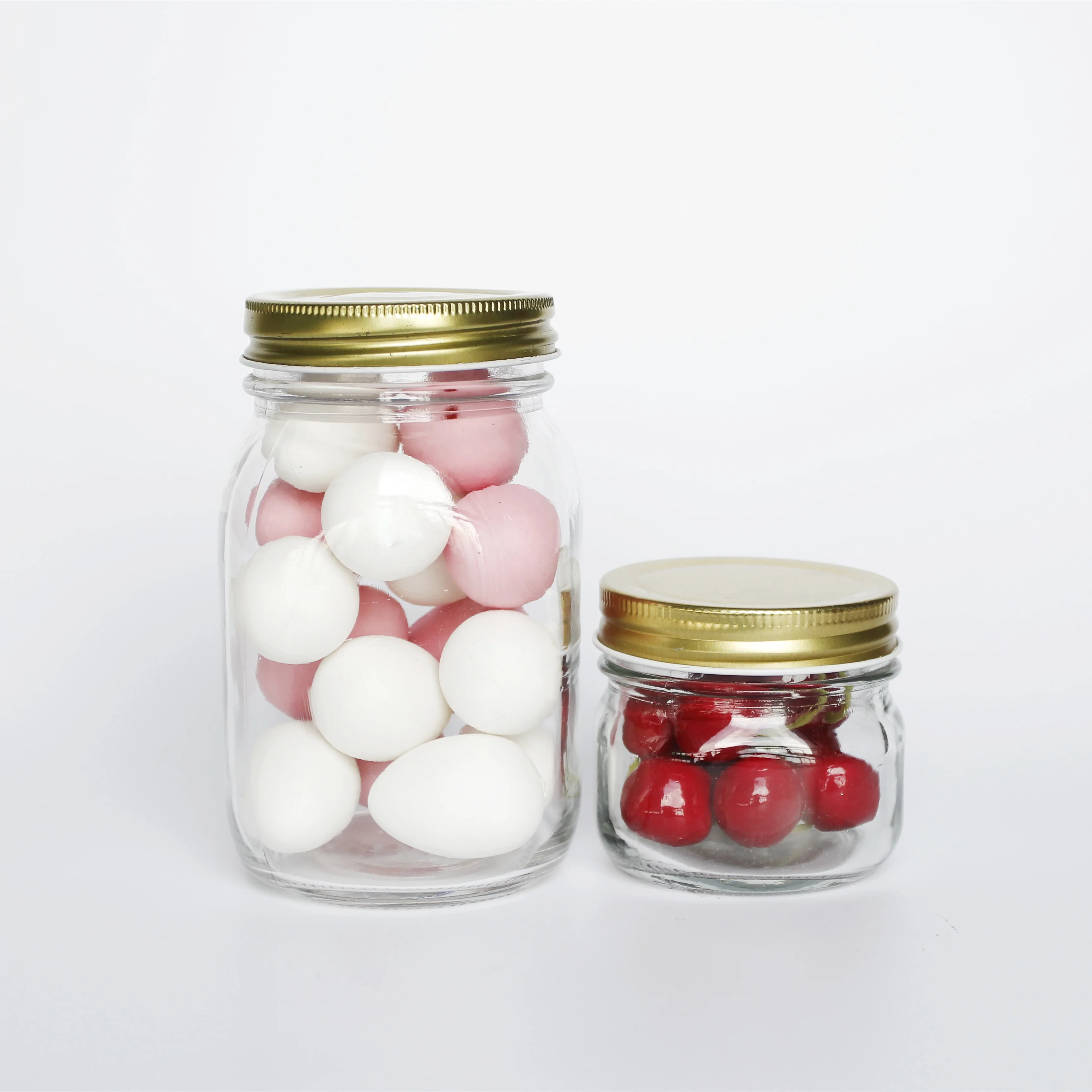 В наличии 250 мл круглые стеклянные пищевые контейнеры Mason Jar закуски оптовое производство