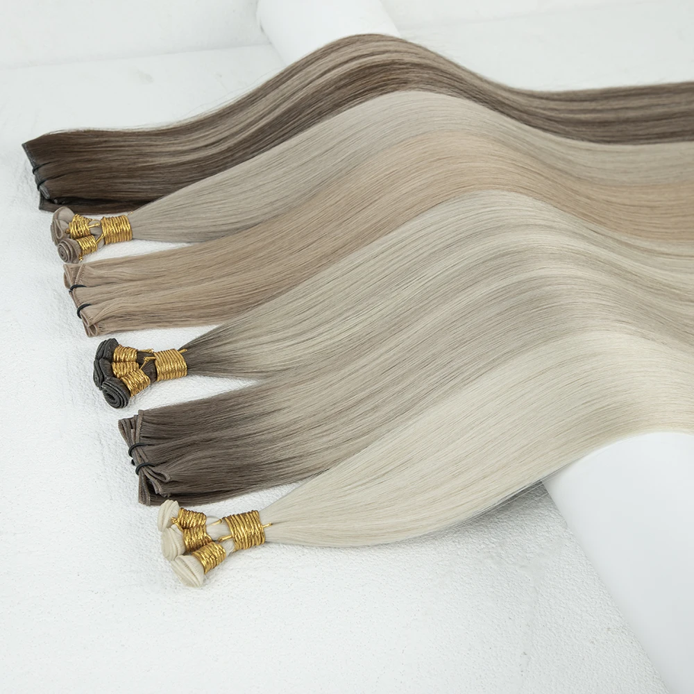 LeShine New Design Invisible Hair Weft Genius Cuticle Aligned Russian Virgin Human Hair Extensions Genius Weft