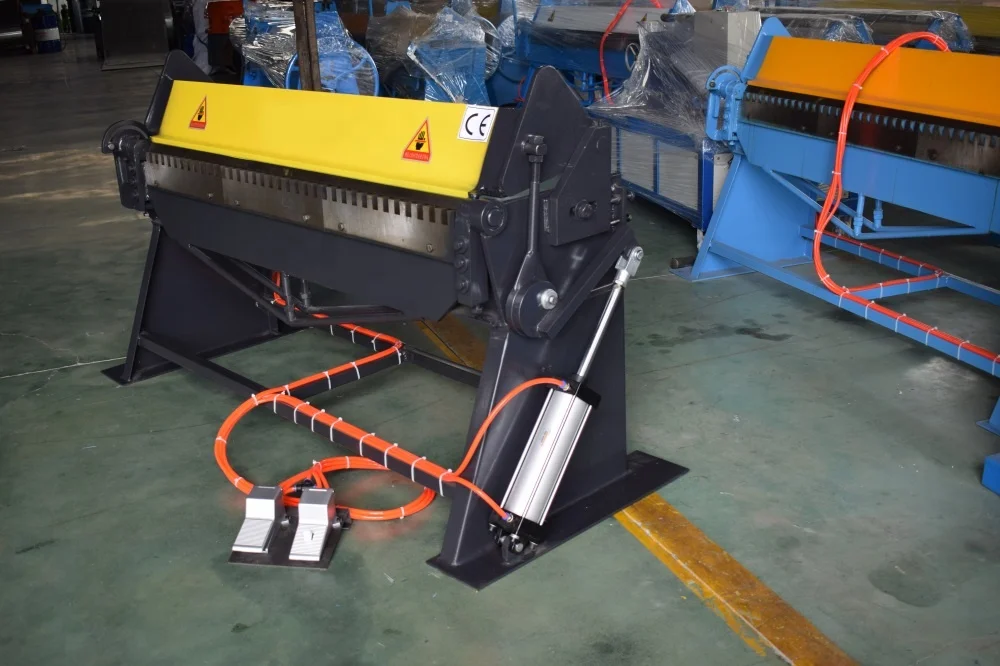 Hvac Duct Tdf Flange 1.5 X 2000 mm Galvanized Sheet Pneumatic Folder Folding Machine