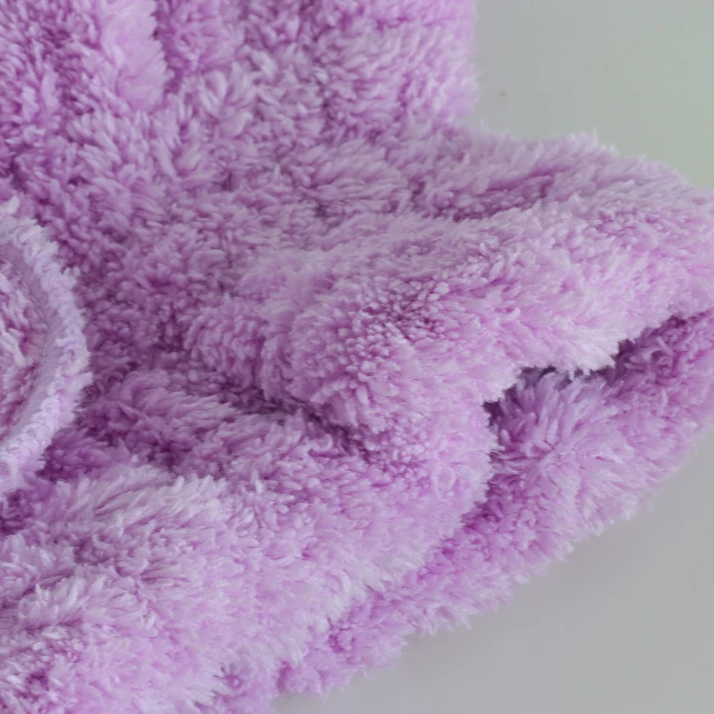 Soft Women Head Coral Fleece Microfiber Bath Hair Cap