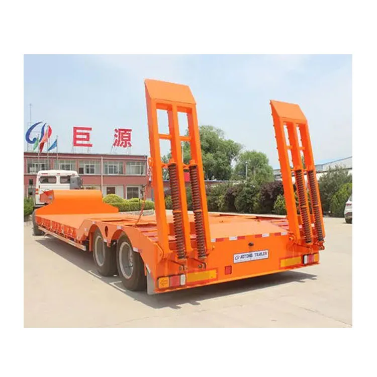 Low Bed Trailer Cheap Price Trailer 60ton Low Bed Truck With 2 Axle/3 axle