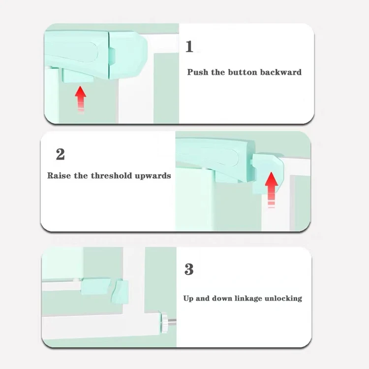 Iron Baby Safety Gate Fence Child Stair Door Barrier User Friendly Design High Strength Material For Kids Protection
