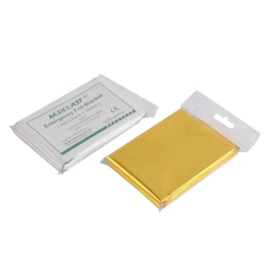 Golden or Silver Color Emergency Rescue Foil Thermal Blanket