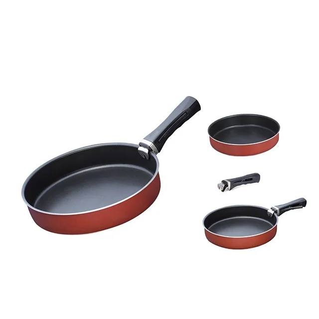 Жаростойкая Алюминиевая антипригарная сковорода для гриля со съемной ручкой