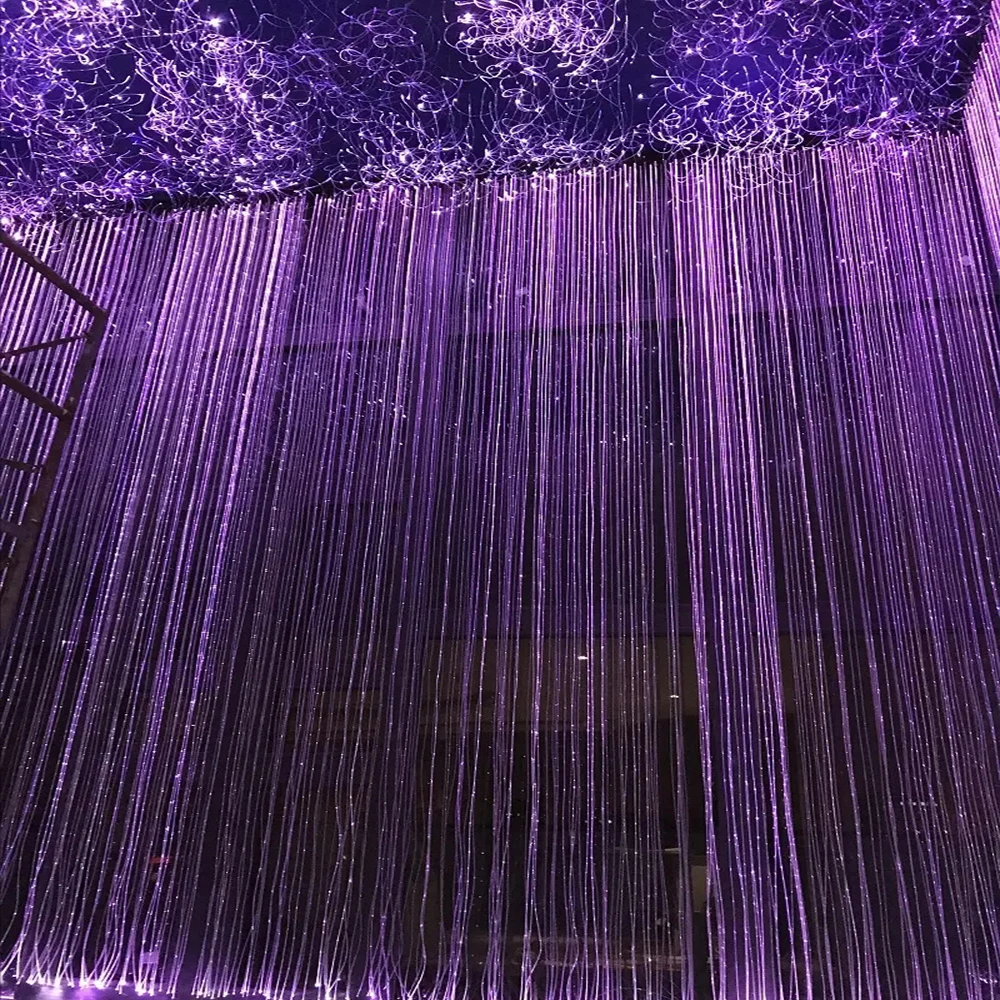 Multi Color Water Curtain LED Fiber Optic Curtain Lights Water Proof Fiber Optic Light
