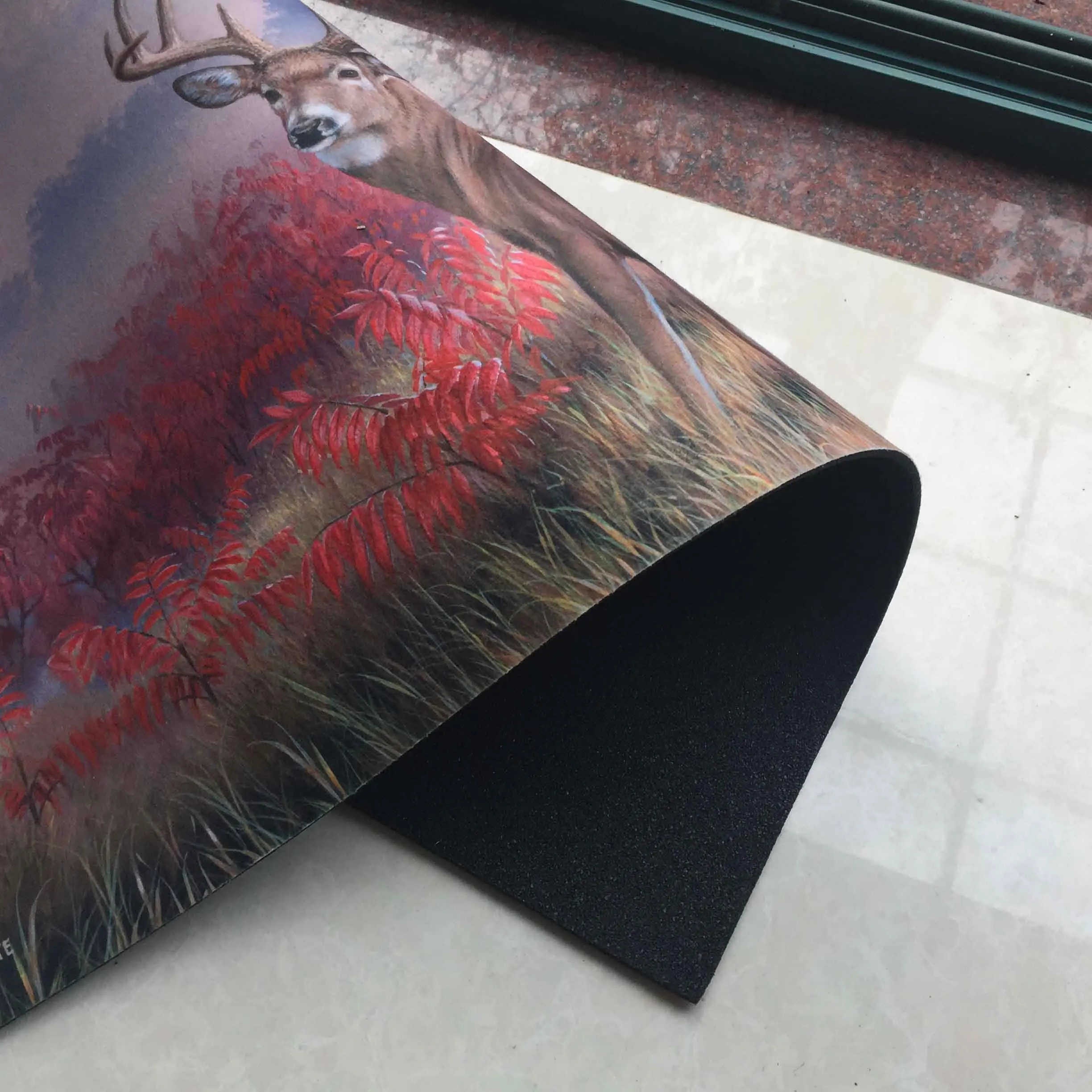 Custom Printed Outdoor Sublimation Printed Polyester Recycled Tyre Crumb Rubber Door Mats