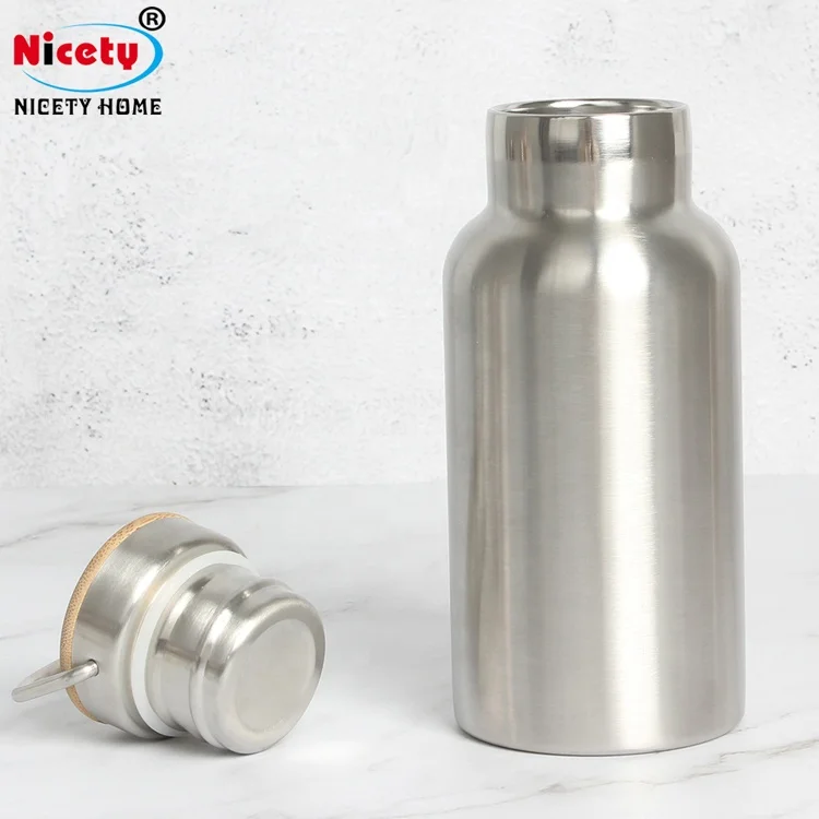 Новая продукция Nicety, Ланч-бокс из нержавеющей стали, Бамбуковая крышка, легкая переноска, двойная настенная бутылка для воды с бамбуковой крышкой в комплекте