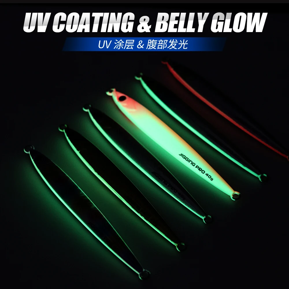 Jigging pro Long Slim Fishing Jigging Lure For Saltwater Fishing Metal Jig Lure 40g 60g  Hard Fishing Lure