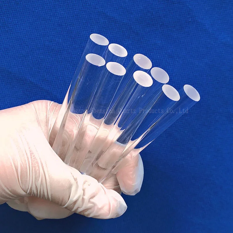High Purity High Transparent Quartz Glass Rod Custom For Semiconductor Photovoltaic Fiber Optic
